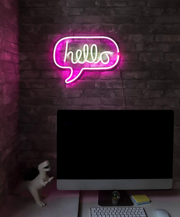 Hello LED Neon Message Sign by Ocean Galaxy Light™