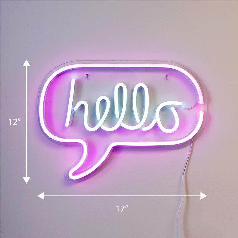 Hello LED Neon Message Sign by Ocean Galaxy Light™